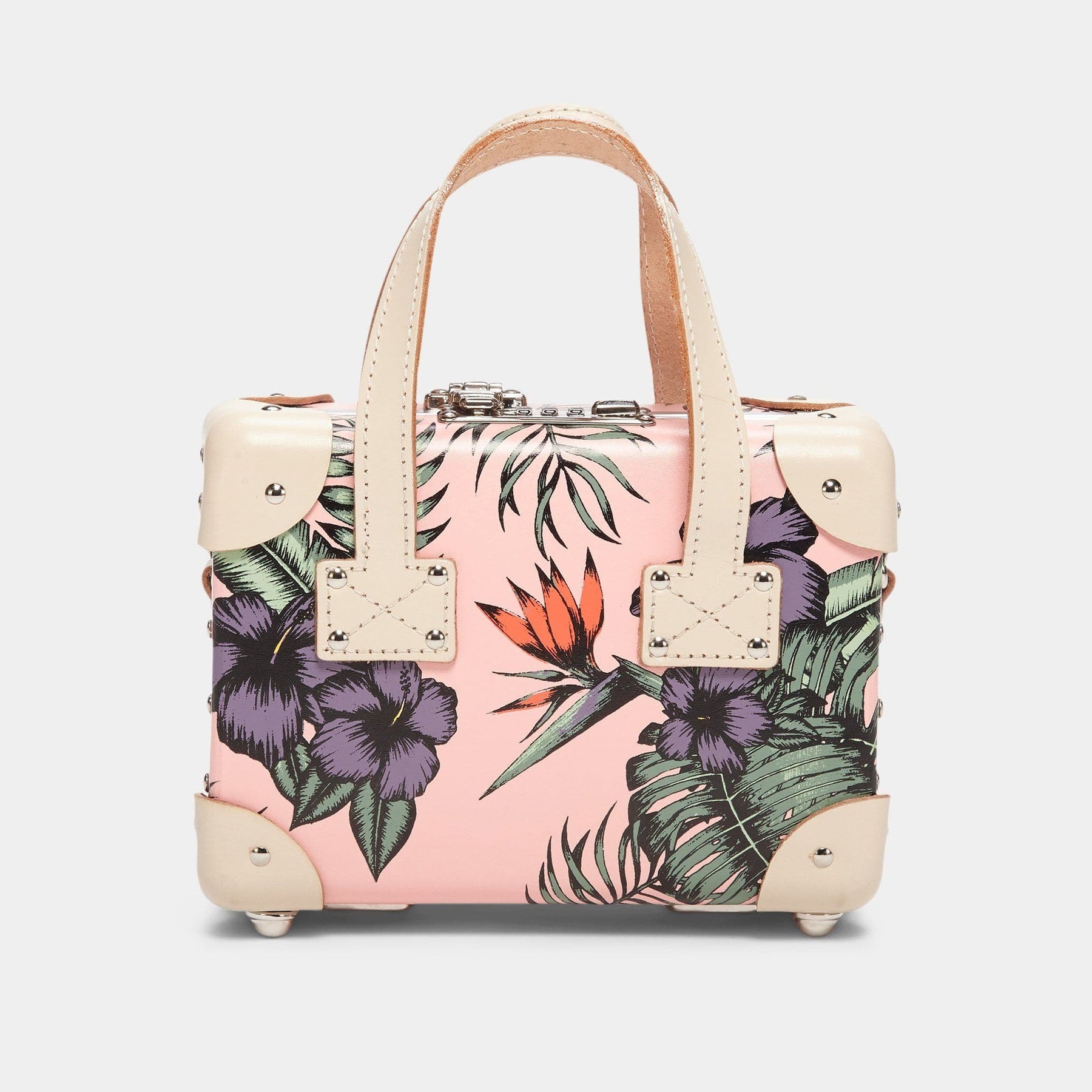 Product view of the mini Botanist fibreboard handbag in pink