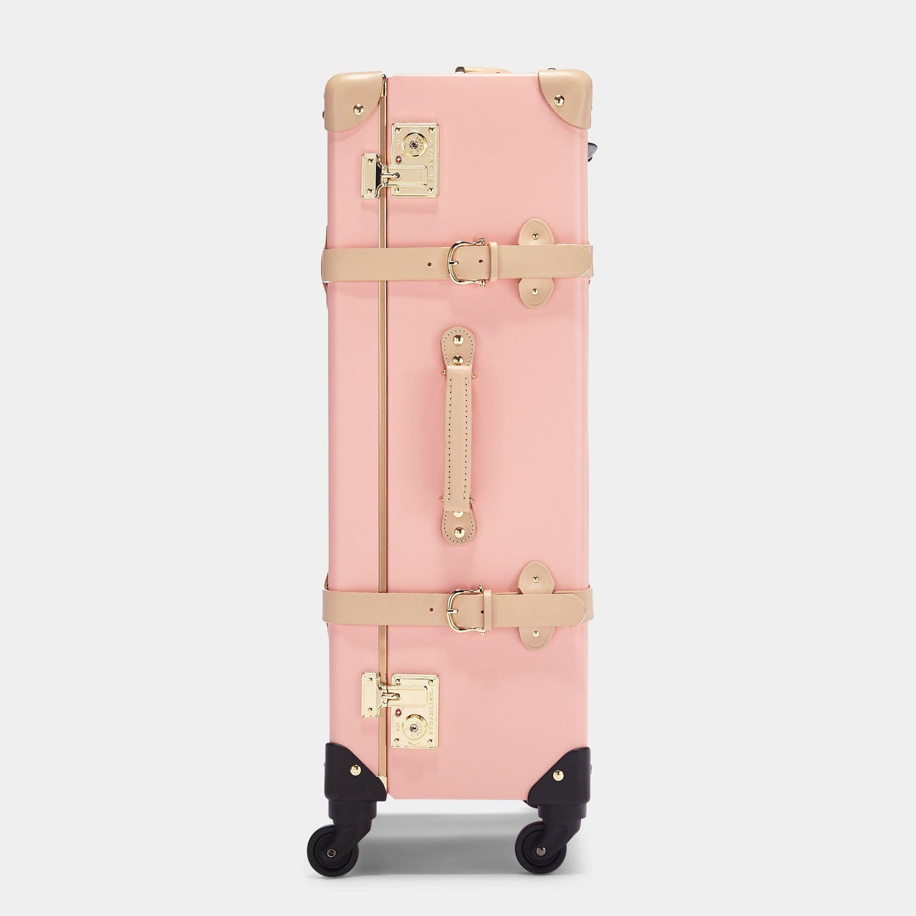 Side product view of the check-in Correspondent fibreboard suitcase in pink