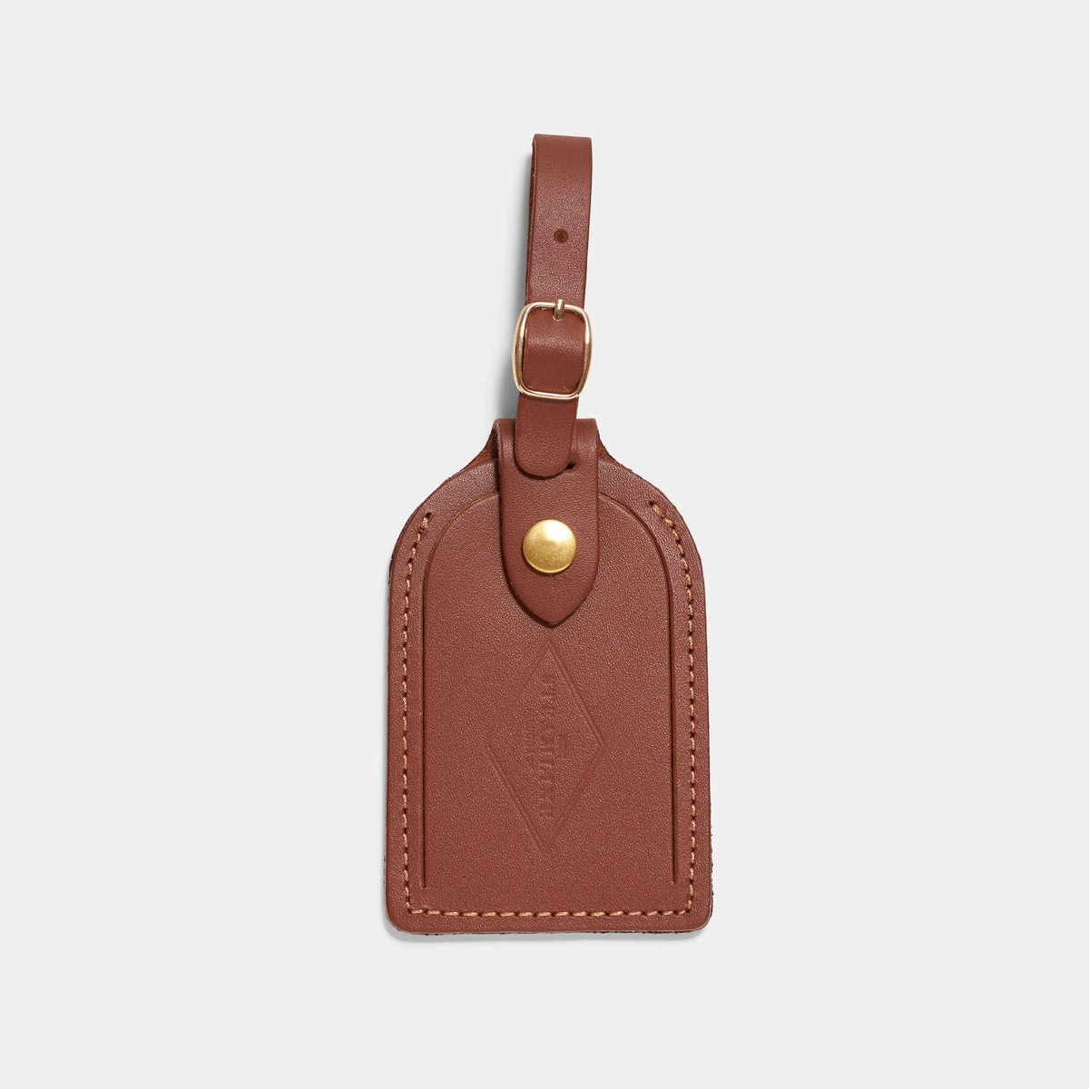 Pioneer Top Grain Brown Leather - Luggage Tag