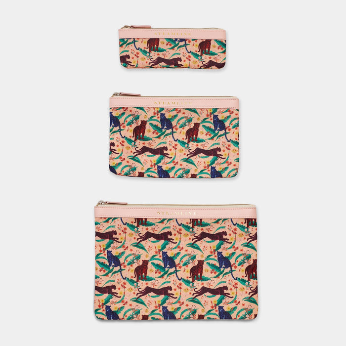 The Pink Cheetah - Cosmetic Case Set