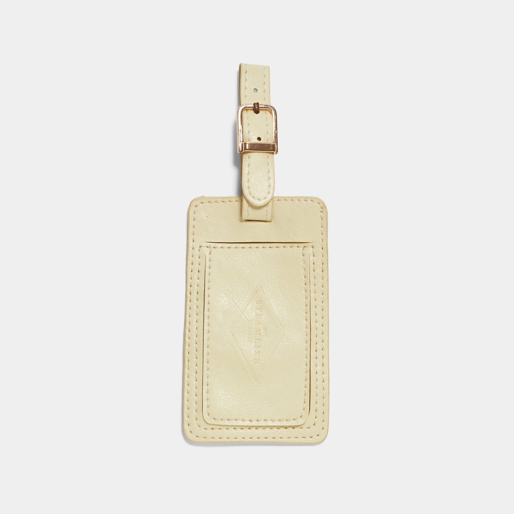 Ivory Vegan Leather - Luggage Tag