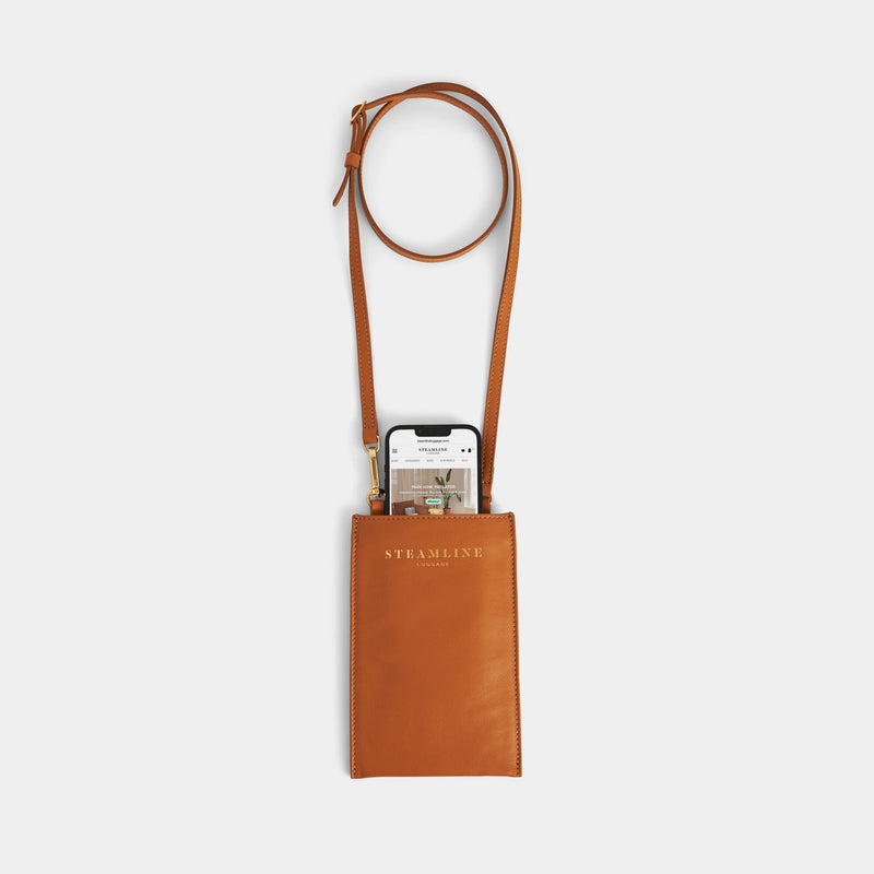 The Navigator - Nut Crossbody Phone Bag