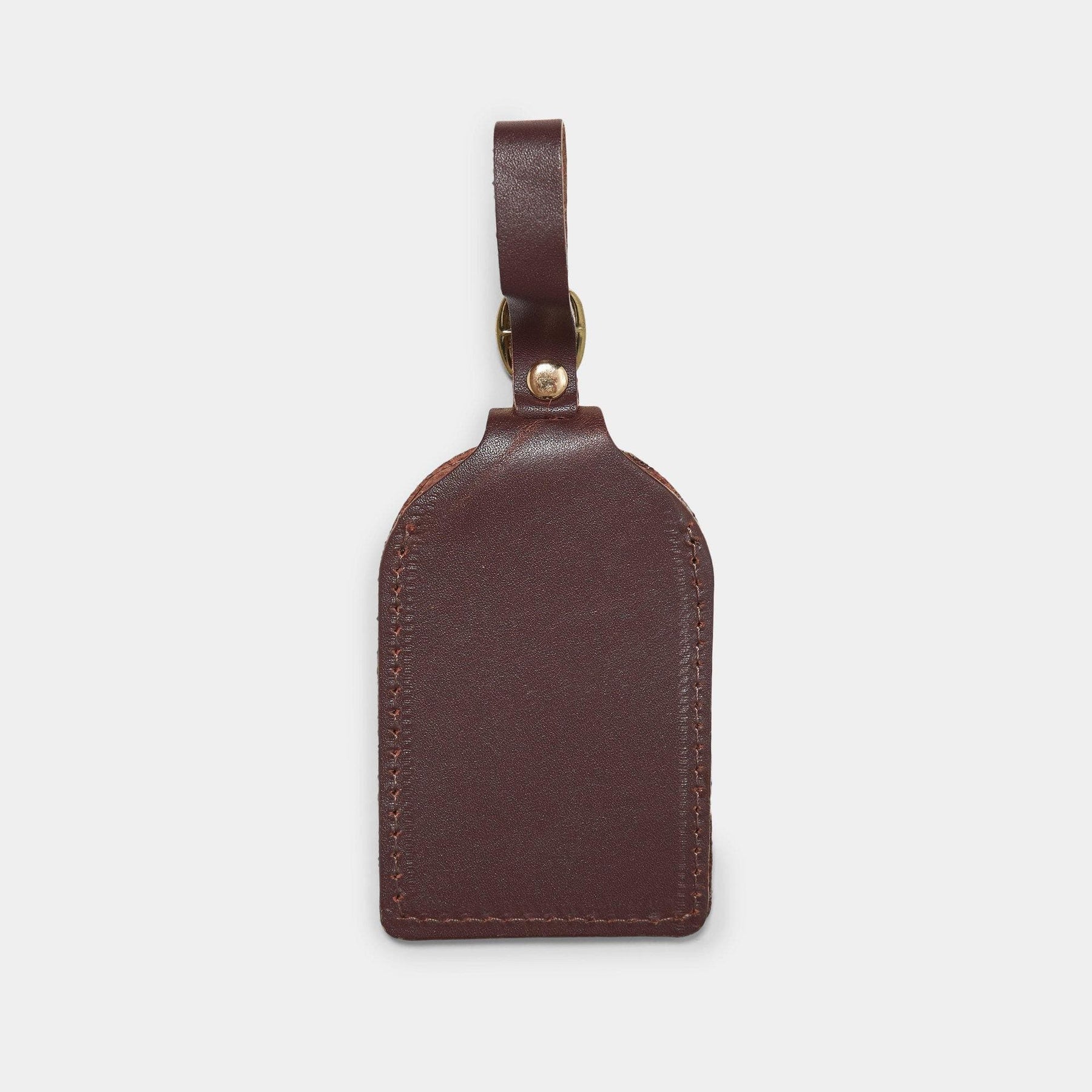 Chocolate Brown Leather - Luggage Tag Accessories Steamline Luggage 