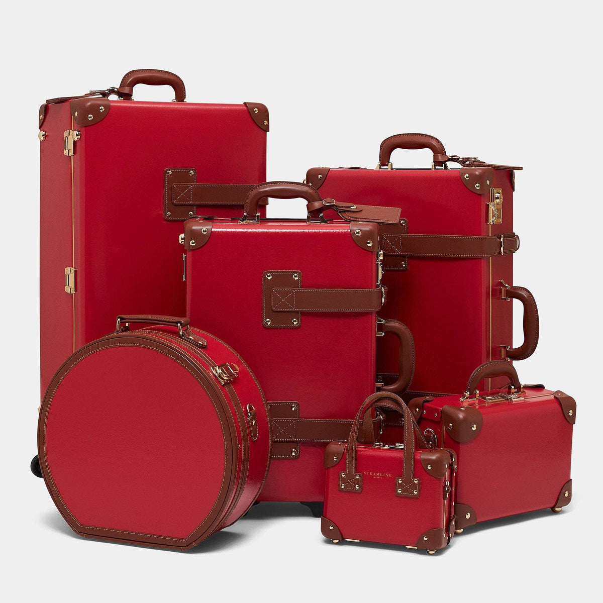 The Diplomat - Red Mini Mini Steamline Luggage 
