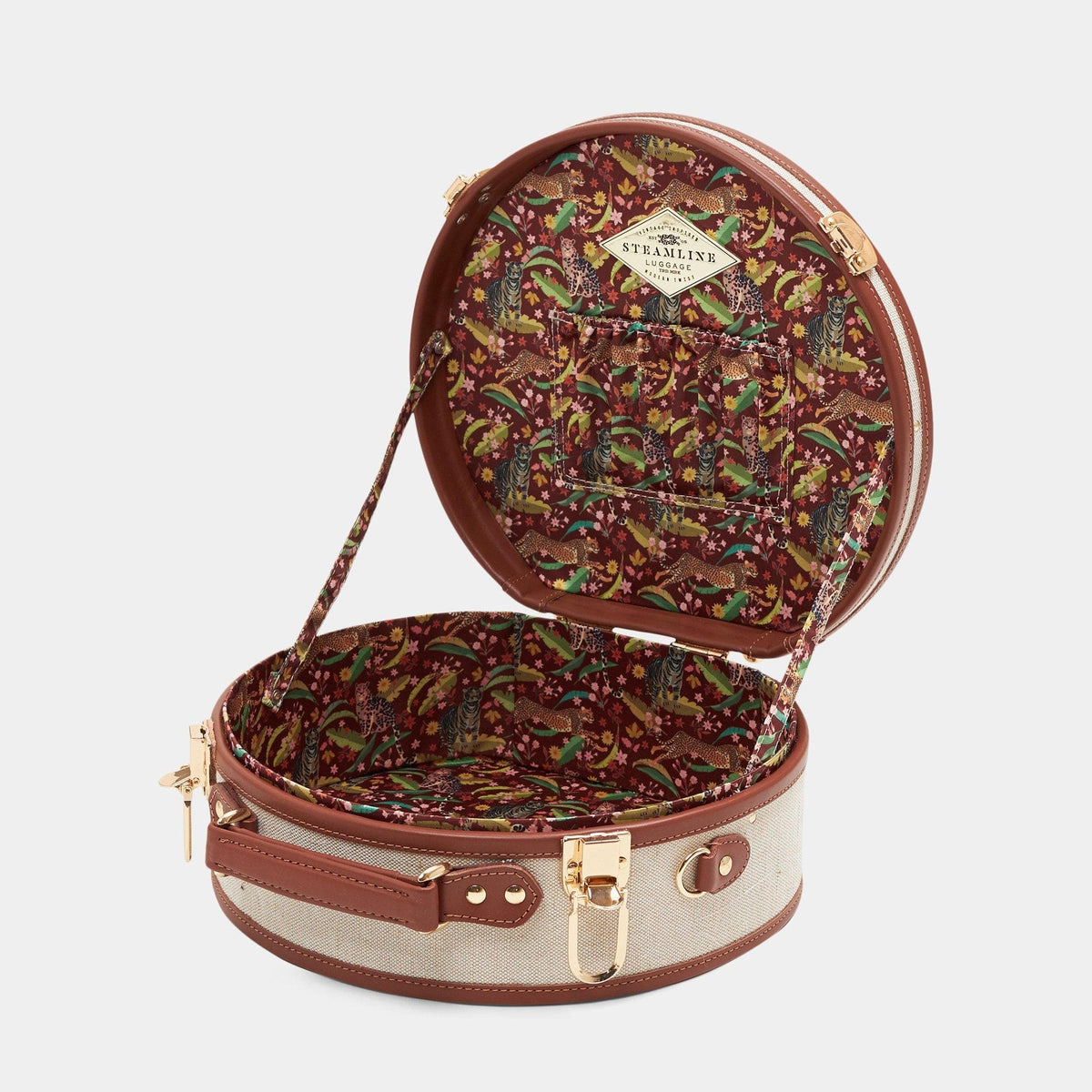 The Editor - Brown Hatbox Small Hatbox Small Steamline Luggage 
