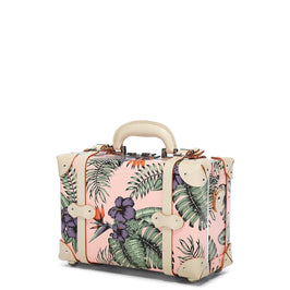 Angled product view of the vanity Botanist fibreboard suitcase in pink