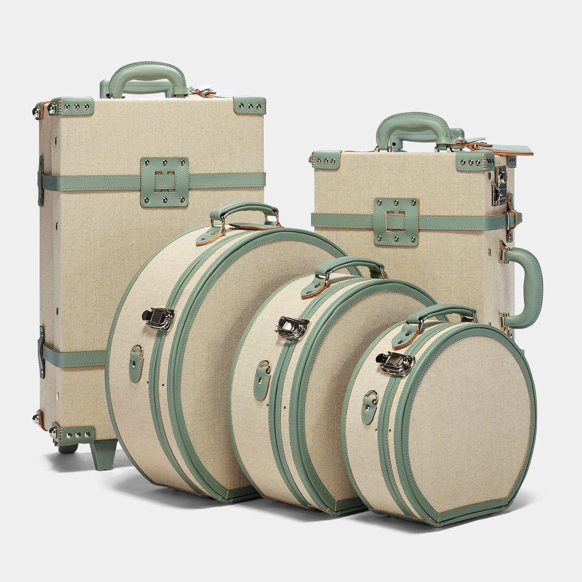 The Editor - Sea Green Hatbox Small Hatbox Small Steamline Luggage 